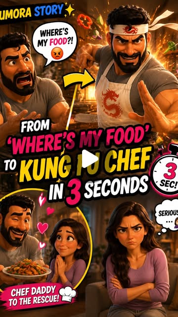He went from “where’s my food” to kung fu chef.